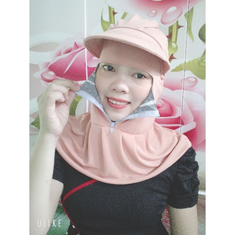 Nón dây kéo trước màu trơn