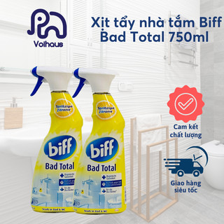 Mẫu Mới Chai Xịt Tẩy Đa Năng Vết Bẩn, Ố Vàng, Vết Bám Lâu Ngày dành cho Toliet, WC, Nhà Tắm Biff Bad Total - Chai 750ml