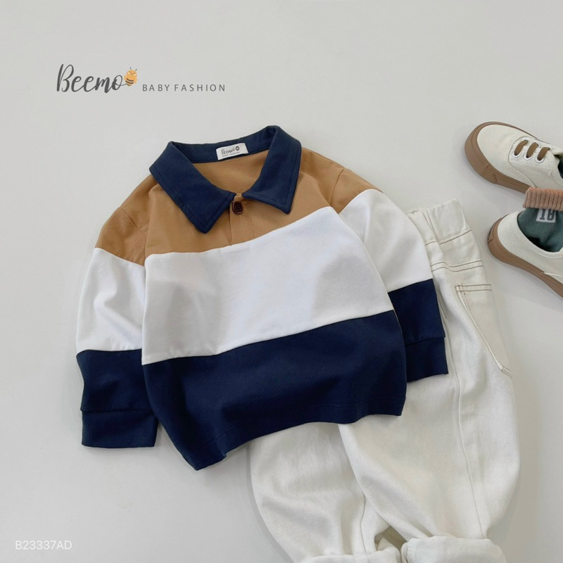 ÁO POLO DÀI TAY BEEMO PHỐI MÀU CHO BÉ