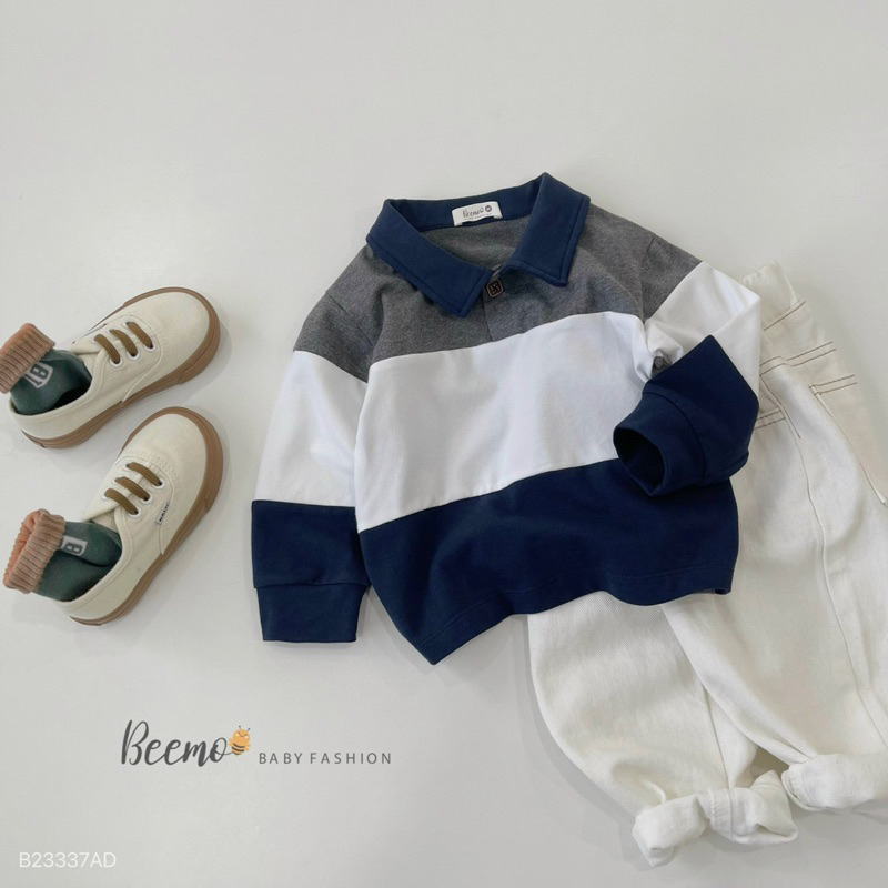 ÁO POLO DÀI TAY BEEMO PHỐI MÀU CHO BÉ