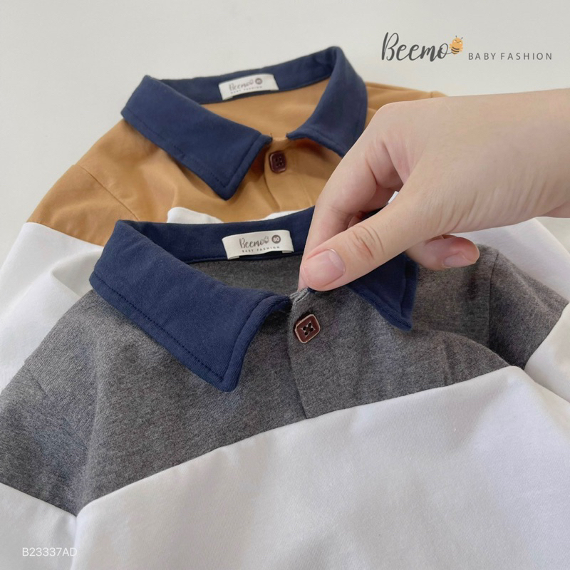 ÁO POLO DÀI TAY BEEMO PHỐI MÀU CHO BÉ