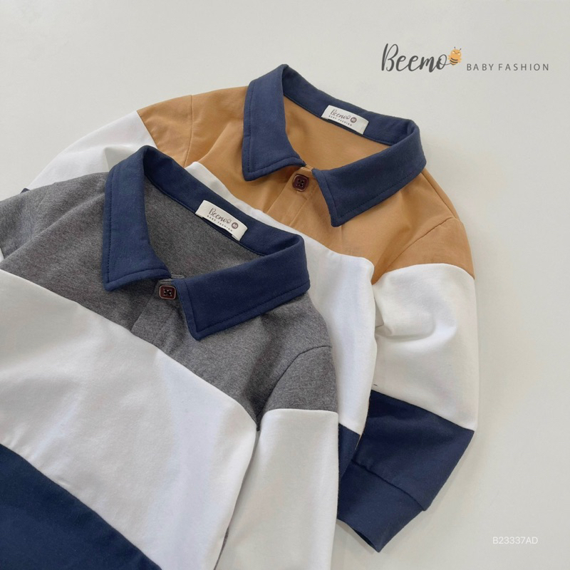 ÁO POLO DÀI TAY BEEMO PHỐI MÀU CHO BÉ