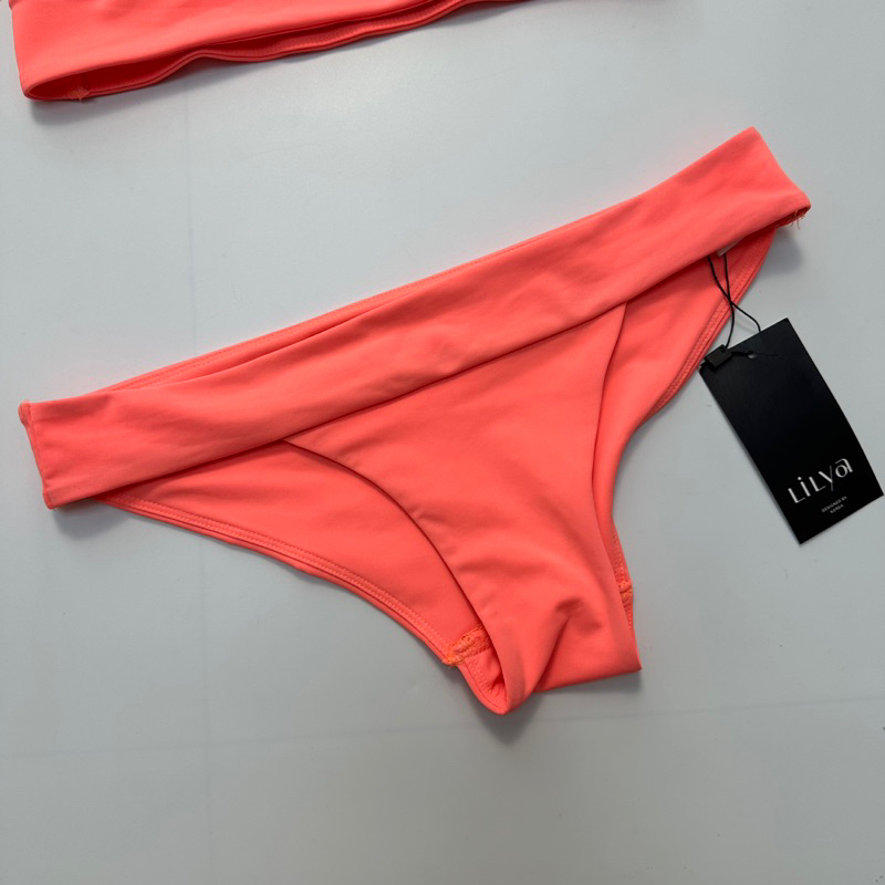Bikini 2 mảnh LILYA 2 màu xanh, cam đào xinh xắn, chất đẹp co giãn thoải mái