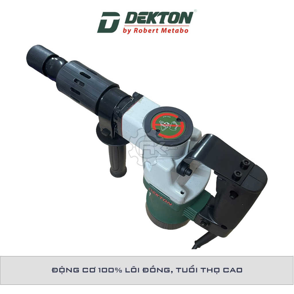 Máy đục bê tông DEKTON DH0810, 17 ly, Công suất 1250W, Tặng 2 mũi đục