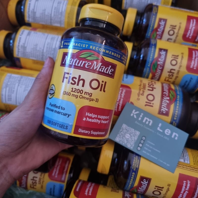 Viên uống dầu cá Fish Oil Nature Made 100v, 150v, 250v