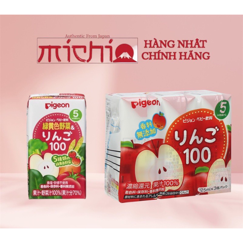 Nước ép vị táo nguyên chất Pigeon Nhật Bản