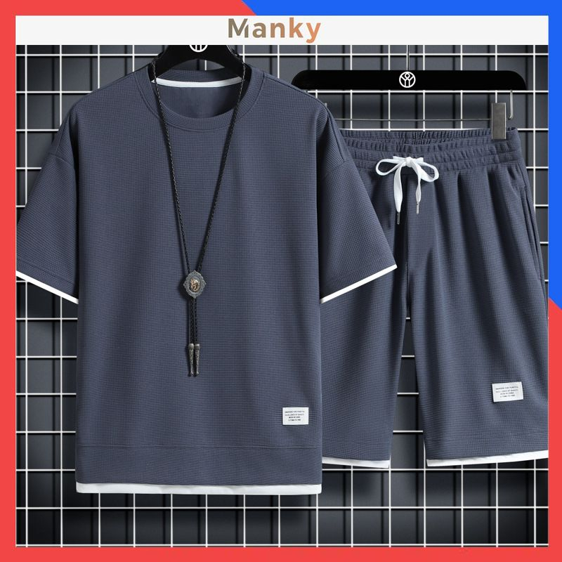 Bộ Thể Thao Nam Chất Liệu Tổ Ong Cao Cấp, Bộ Đồ Nam Form Rộng Thoáng Mát Co Giãn 4 Chiều BO08 - MANKY