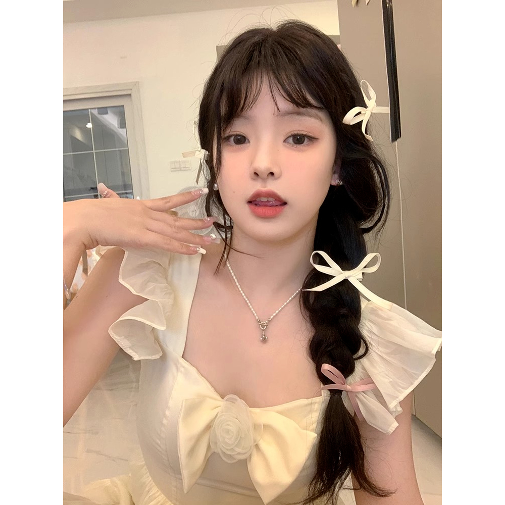 Kẹp tóc nơ ruy băng nhiều màu hottrend