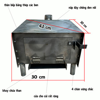Bếp Củi Không Đen Nồi Loại To A30 Nấu Cám Lợn Đun Nước Hầm Sương Nồi Quân Dụng