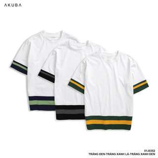 Áo thun nam cotton 4 chiều AKUBA form slimfit basic tay ngắn, vải mịn, thấm hút mồ hôi tốt 01J0352