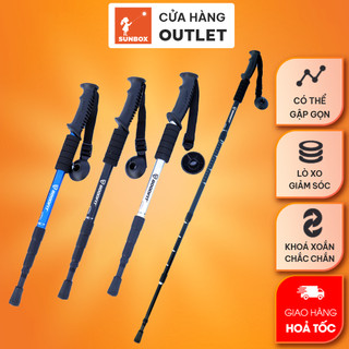 Gậy leo núi, gậy trekking GoodFit chính hãng gấp khúc dùng du lịch, phượt, dã ngoại GF03E