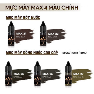 MỰC PHUN XĂM MAX SIÊU BÁM ( DỮ MÀU 90-95%)
