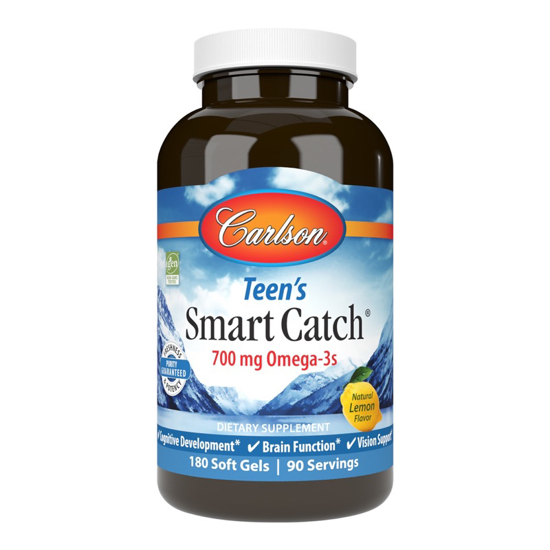 Vitamin Omega-3 EPA và DHA Carlson Teen’s Smart Catch dành cho thiếu niên từ 12 tuổi - BAABEELAND