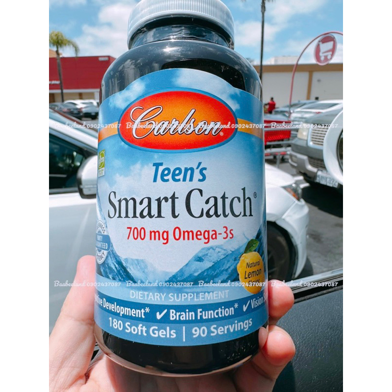 [𝗗𝗔𝗧𝗘 𝟳/𝟮𝟬𝟮𝟱] Vitamin Omega-3 EPA và DHA Carlson Teen’s Smart Catch dành cho thiếu niên từ 12 tuổi - BAABEELAND