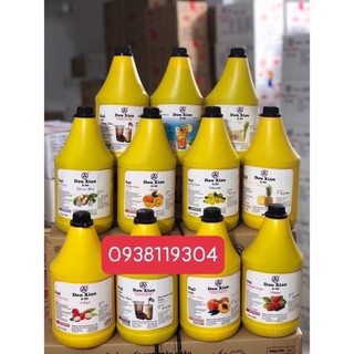 Siro Đào Dâu Vải 2kg5 bình tròn dowxi ĐỦ VỊ