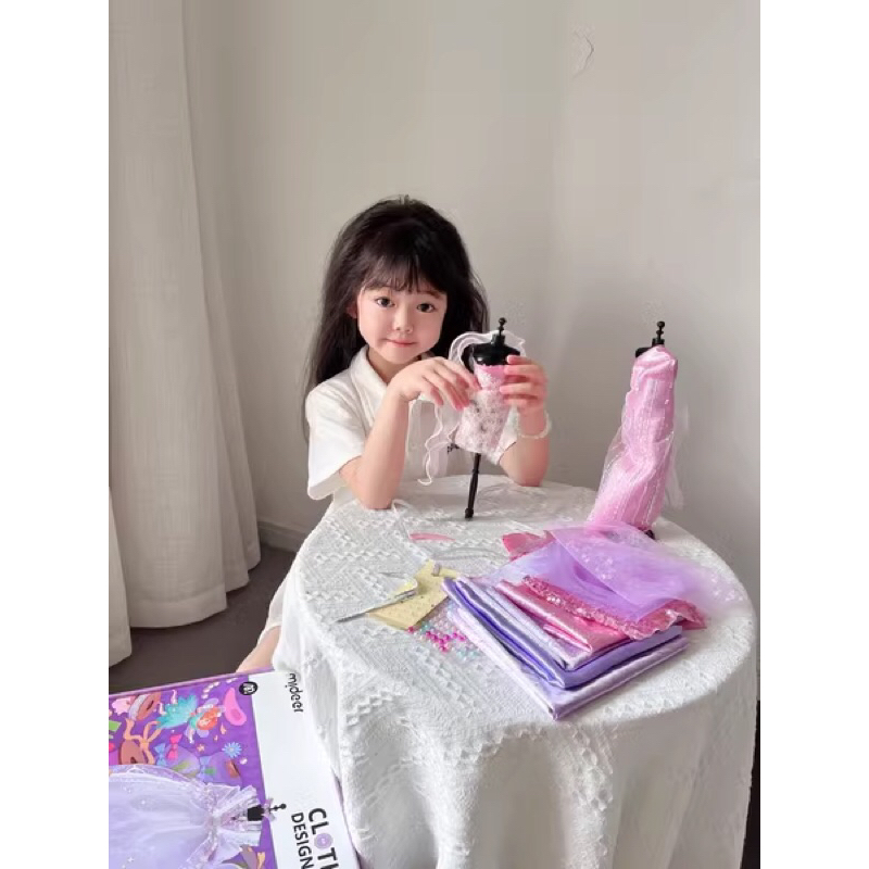đồ chơi Mideer thiết kế thời trang váy công chúa búp bê manocanh DIY thủ công clothing design house