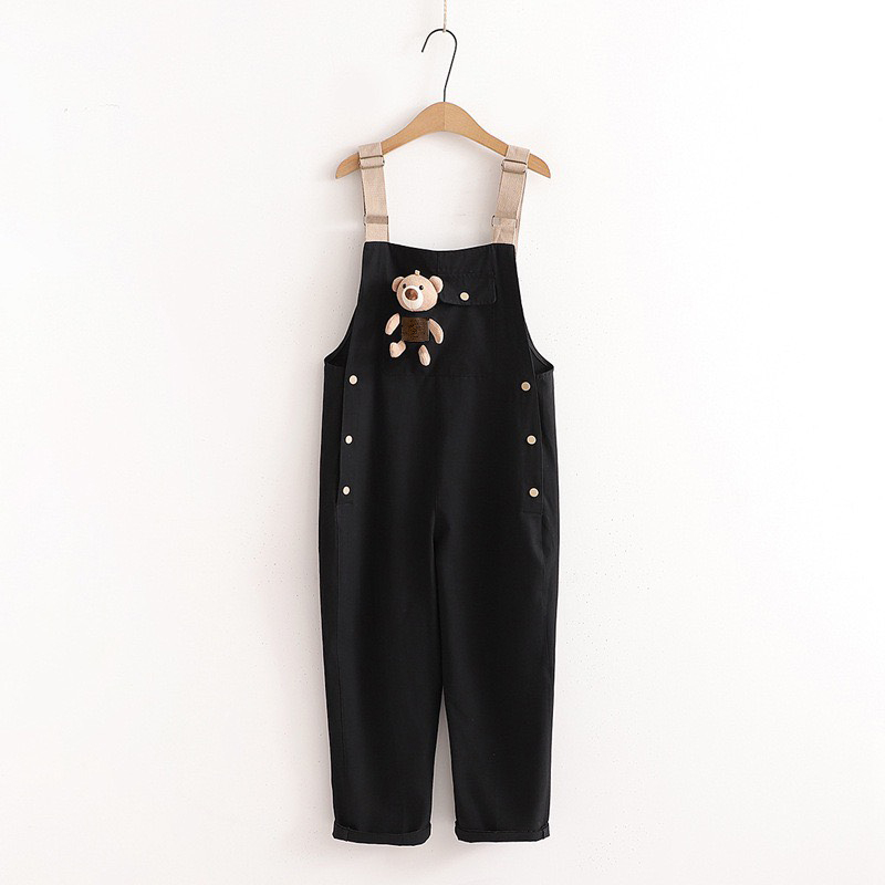 Yếm kaki kèm gấu thời trang trẻ em BEESHOP D23051