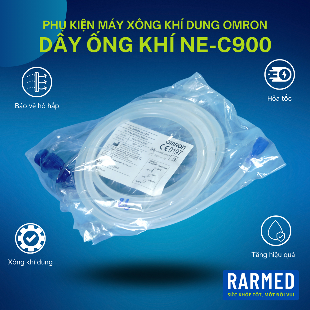 Phụ kiện dây ống dẫn khí máy xông khí dung Omron NE-C900 - 200cm