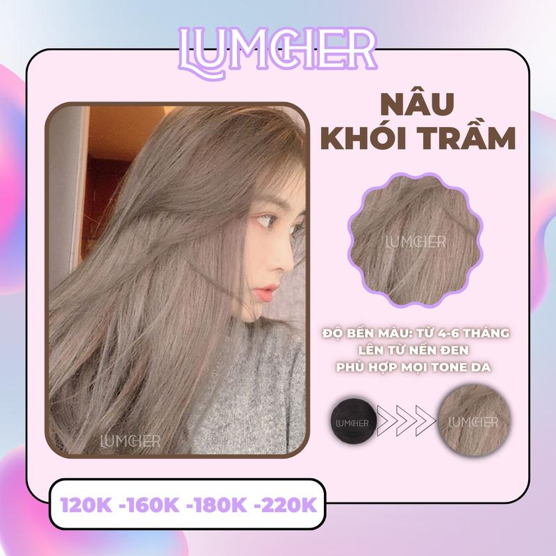 Thuốc Nhuộm Tóc Màu NÂU KHÓI TRẦM Không Tẩy LC03 | Lumcher Mall