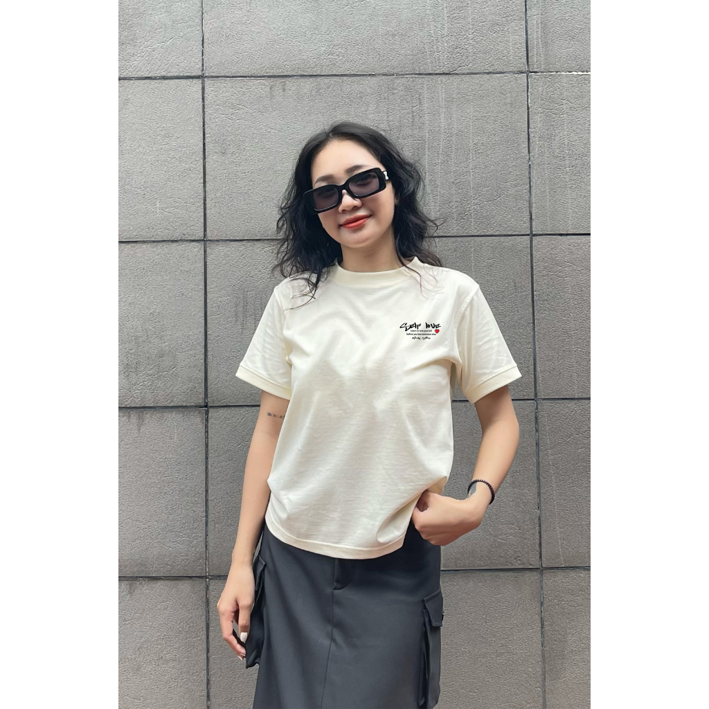 Áo thun Baby Tee SELF LOVE unisex phông Nam Nữ Local Brand Chính Hãng Logo Midori