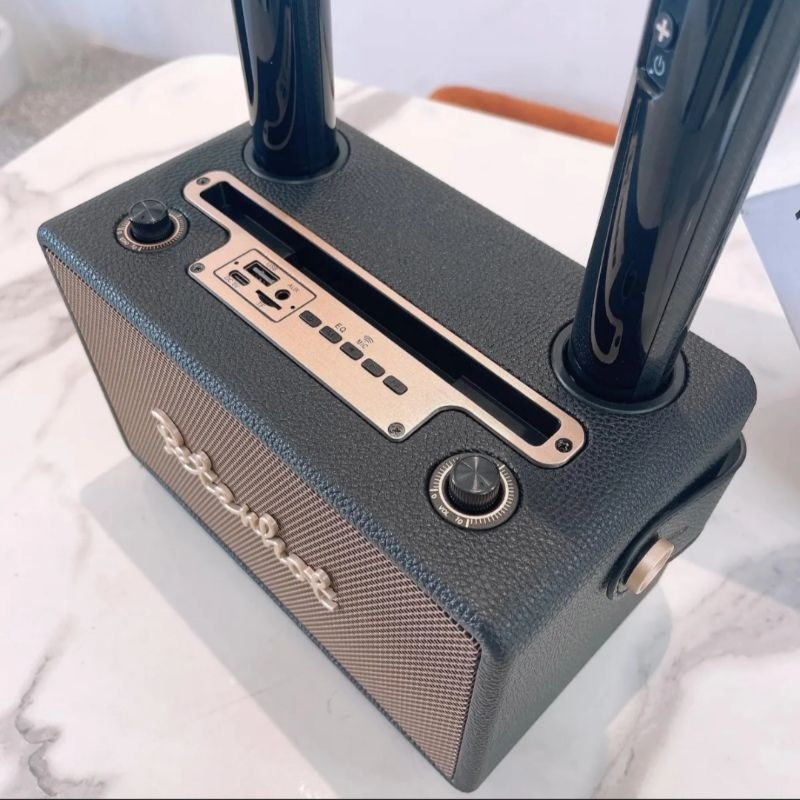 Loa Bluetooth Karaoke Không Dây Peterhot A106W và A108W Tặng 2 Micro Hát Karaoke,Công Suất 56W,Âm Thanh Bass Siêu Đỉnh