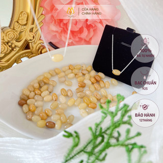 Lu thống topaz mix dây chuyền bạc 925, lắc bạc 925