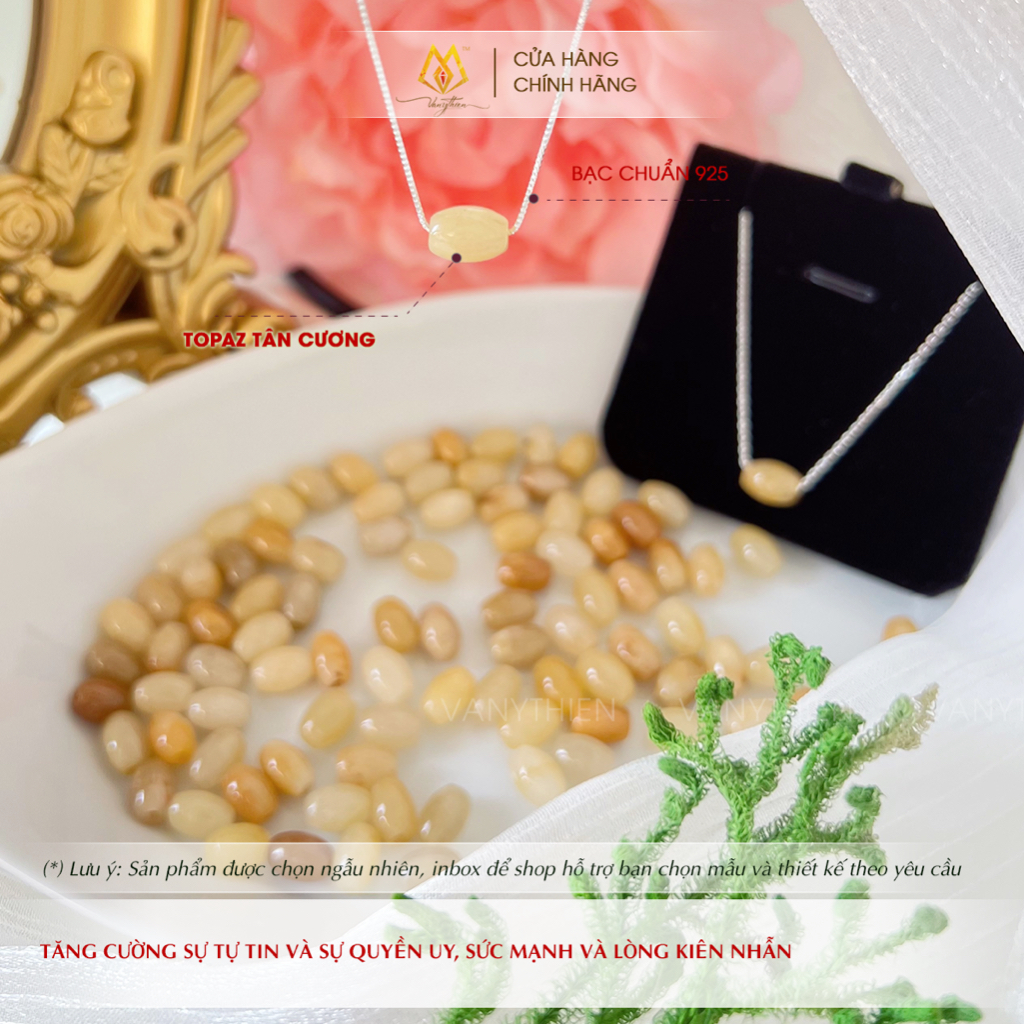 Lu Thống Topaz  Mix Dây chuyền Bạc 925, Lắc Bạc 925