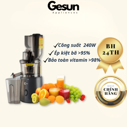 Máy Ép Trái Cây Gesun G500 ép kiệt bã, không tiếng ồn, công suất 250W. Bảo hành 24 tháng