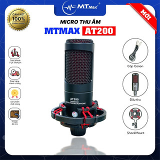 Micro thu âm chính hãng mtmax at200 - micro livestream 48v , karaoke cao cấp giá cực rẻ, độ nhạy cao, bắt âm tốt