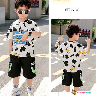 bộ cộc bé trai hình bò sữa