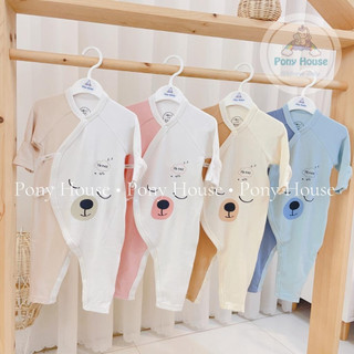 Body dài tay hrnee chất nỉ bambo mềm mịn cho bé trai, bé gái sơ sinh