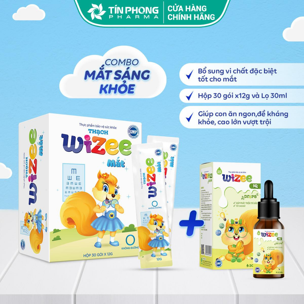 Thực Phẩm Bổ Sung Sức Khoẻ Nhỏ Giọt WIZEE IQ Bổ Sung DHA, EPA, Vitamin A Phát Triển Trí Não, Tốt Cho Mắt Lọ 30ml TTP054