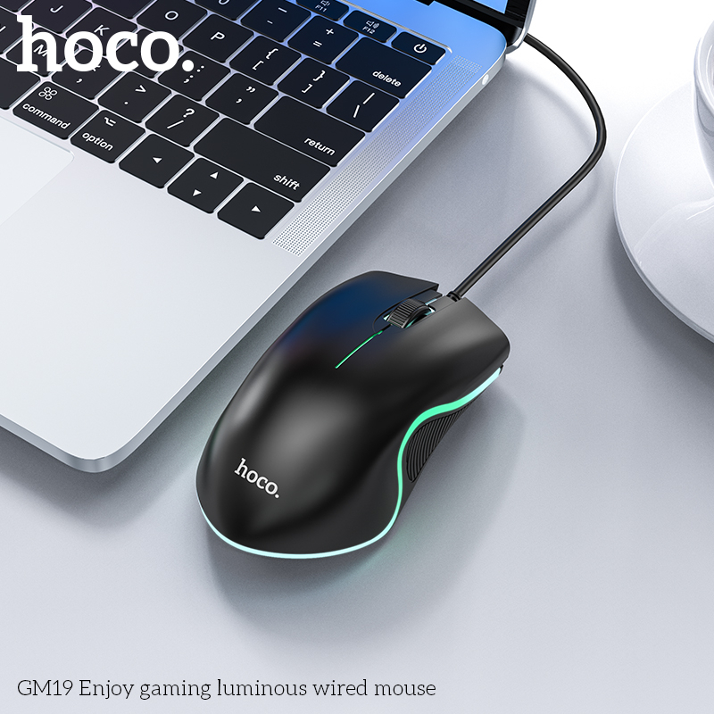 Chuột Chơi Game Siêu Bền Có Dây Chính hãng Hoco GM19 Mẫu Mới Có LED Nhiều Màu - Chuột Chuyên Game - hoco.gò vấp