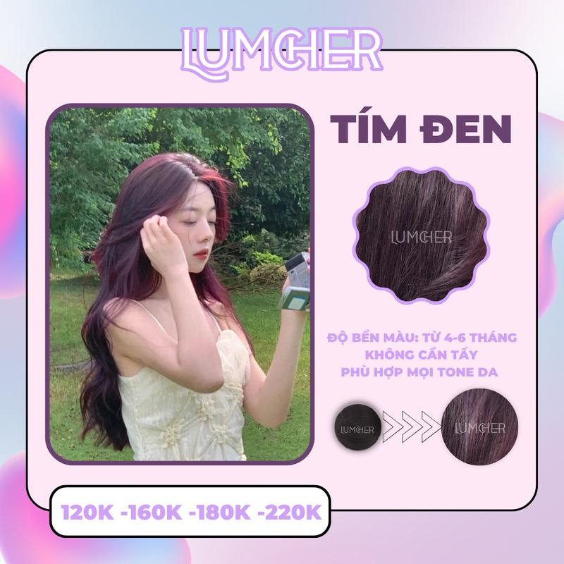 Thuốc nhuộm tóc Tím Đen không tẩy chính hãng LC28 | Lumcher Mall