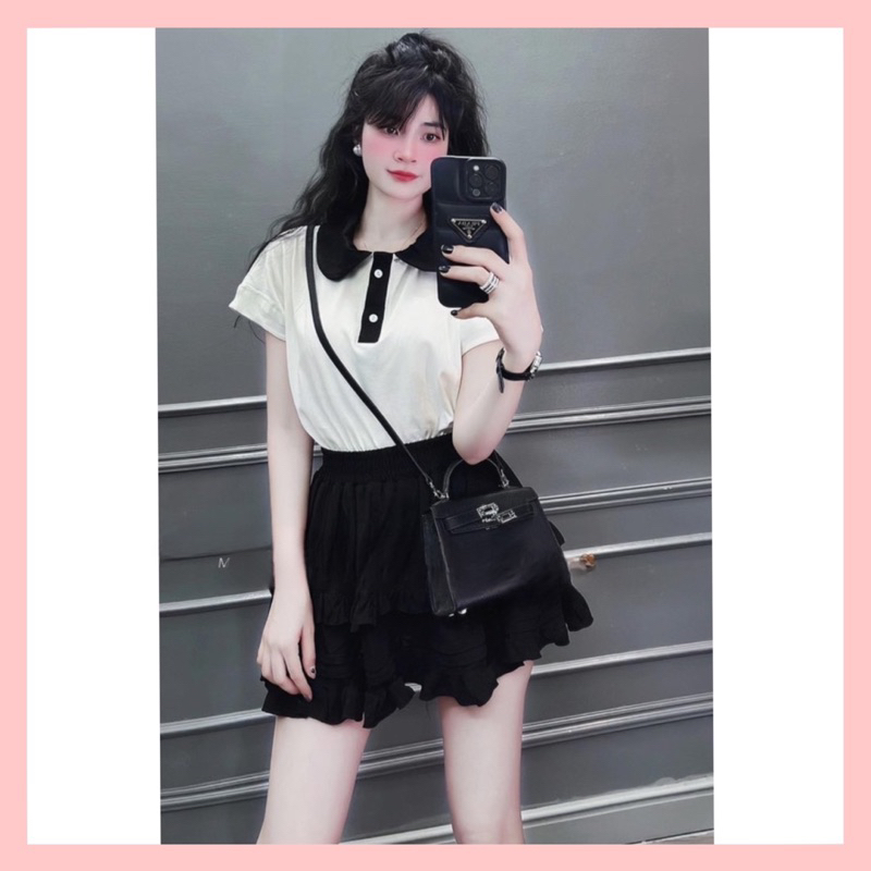 Áo polo nữ cổ sen thanh lịch cho các nàng chất cottong xịn hàng loại 1 | BigBuy360 - bigbuy360.vn