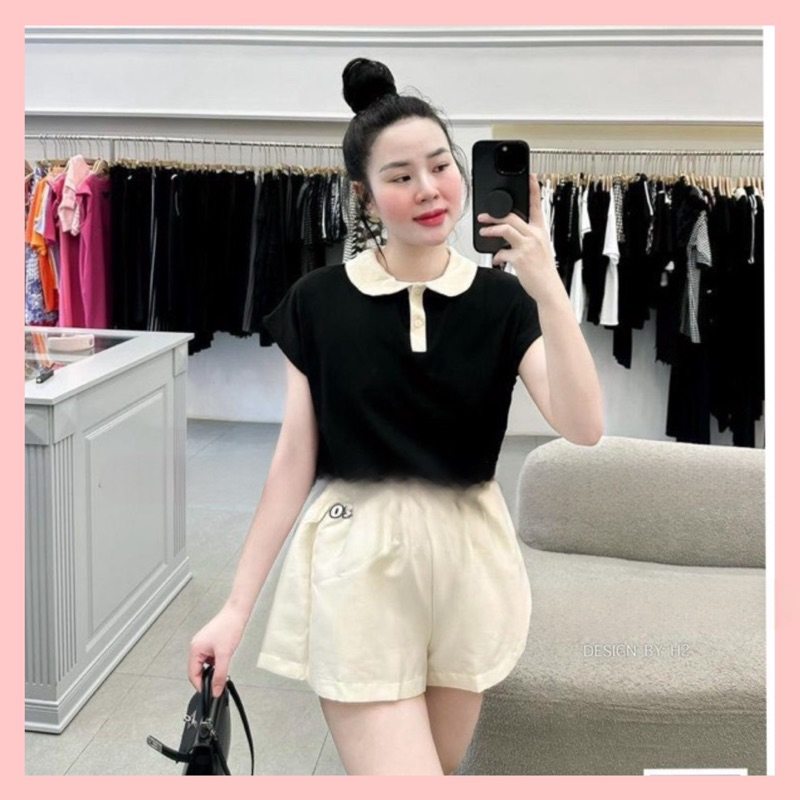 Áo polo nữ cổ sen thanh lịch cho các nàng chất cottong xịn hàng loại 1 | BigBuy360 - bigbuy360.vn