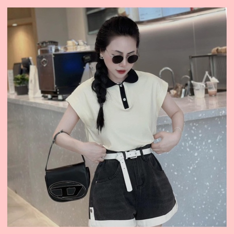 Áo polo nữ cổ sen thanh lịch cho các nàng chất cottong xịn hàng loại 1 | BigBuy360 - bigbuy360.vn