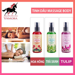 Dầu massage body dầu mát xa yoni 200ml massage toàn thân 200ml hương hoa - vamora