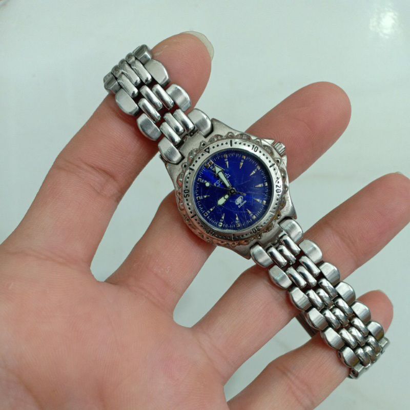 Đồng hồ si nữ hiệu FOSSIL blue mặt xanh