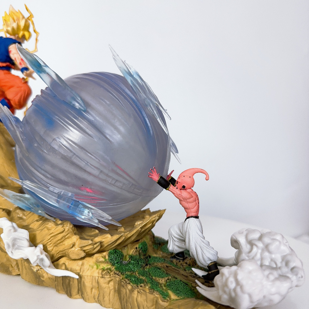 Mô hình Songoku và Kid Buu ,mô hình dragonball goku vs kidbuu mới Ongchumohinh -MH451