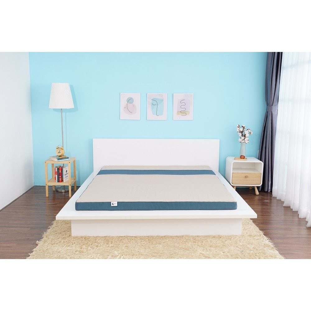 Nệm foam Goodnight Massage bán chạy số 1 Việt Nam 9cm Vua Nệm, Cấu trúc lượn sóng duy trì tư thế cột sống