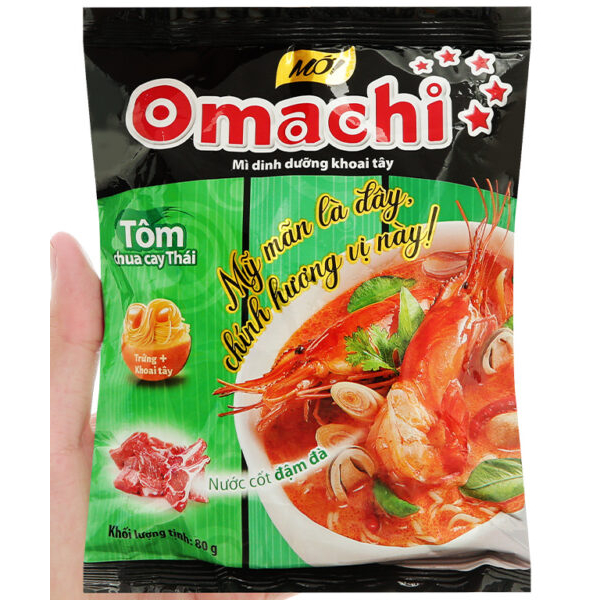 Mì gói Omachi 80g - đủ mùi - 1 gói