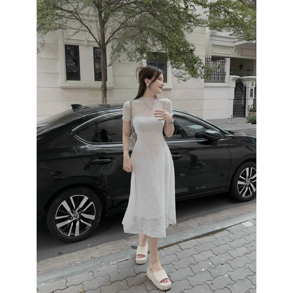 Đầm váy nữ body xòe ren kèm lót với 3 tone màu xinh xắn, tôn dáng cho các nàng diện đi chơi, dự tiệc