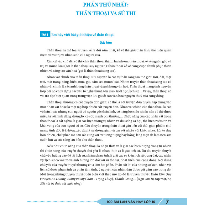 Sách - 100 Bài Làm Văn Hay Lớp 10 - ndbooks