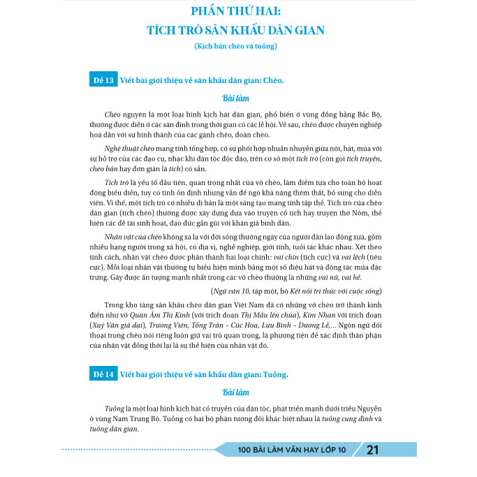 Sách - 100 Bài Làm Văn Hay Lớp 10 - ndbooks