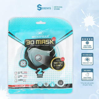 [COMBO] Khẩu trang 3D Mask Pro Mebiphar CAO CẤP màu Trắng gói 1 cái_Serenys Shop