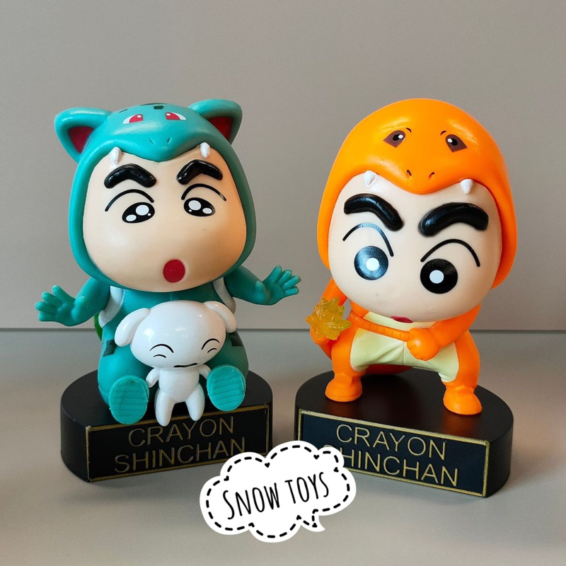 Mô hình Shin cậu bé bút chì - Crayon Shinchan cosplay Pokemon - Shinnosuke cosplay Pikachu Charmander Bulbasaur Squirtle