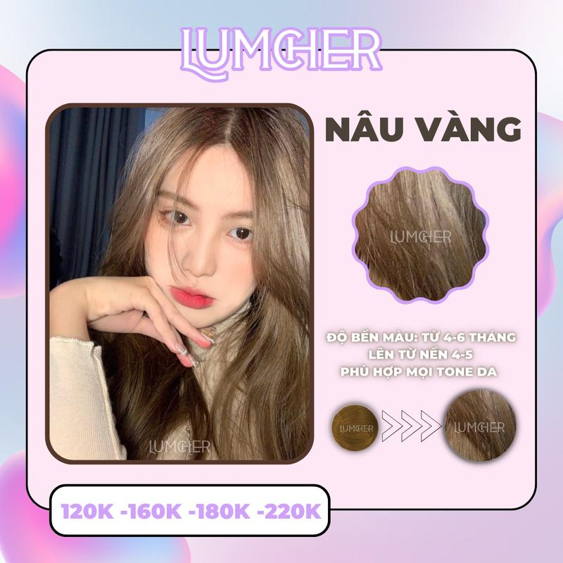 Thuốc Nhuộm Màu NÂU VÀNG Không Tẩy Tại Nhà LC37 | Lumcher Mall