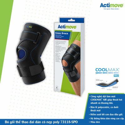 Bó gối thể thao đai dán có nẹp poly 73118-SPO Actimove Knee Brace
