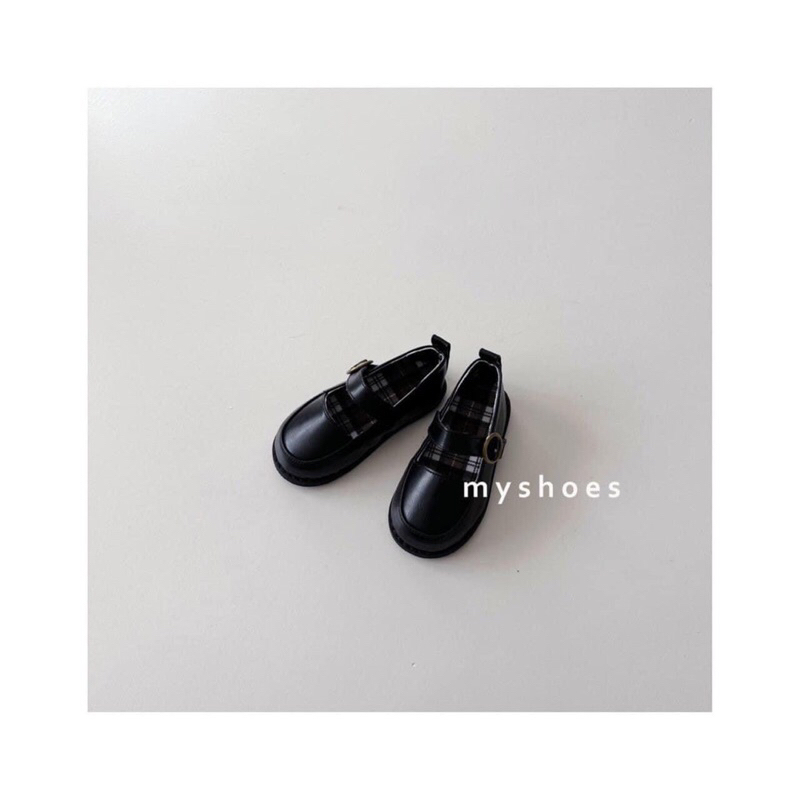 Giày da quai dán Hàn Quốc hãng Myshoes cho bé 13-15cm